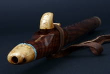Grandpa's Walnut Native American Flute, Minor, High D-5, #D3K